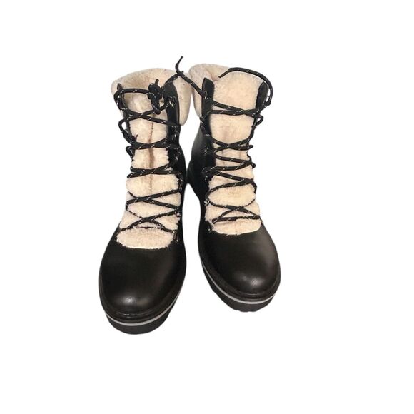 NWOB Tommy Hilfiger Ron 2 Faux Fur Lace Up Boots Black 10 M - Picture 2 of 15
